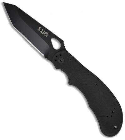 5.11 Tactical Black Scout Folder Tanto Point Pocket Knife AUS 8 51054 product image