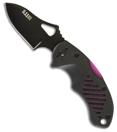 5.11 Tactical DTP Black FRN with Phlox Accents Lock Back Knife 2.85"