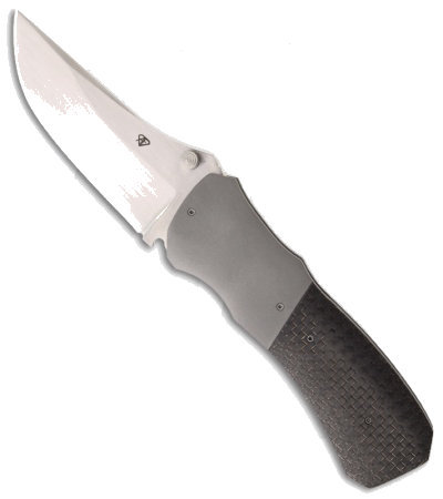 product image for Aaron Frederick Drop Point Folder S35VN Carbon Fiber Black Model 3.40"