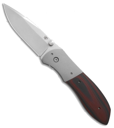 product image for Aaron Frederick FS-1 Custom Flipper Knife Red/Green G-10 Titanium Stonewash