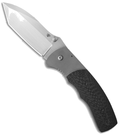 product image for Aaron Frederick Medium Tanto Custom Carbon Fiber Frame Lock Knife Satin