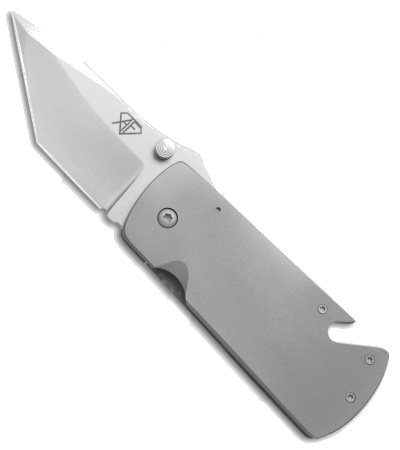 product image for Aaron Frederick Titanium Money Clip Frame Lock Knife CPM-154 Stonewash