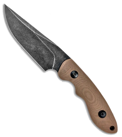 product image for ABKT Elite Shadow Predator Tan G-10 D2 Steel Fixed Blade Knife with Black Stonewash Finish 3.25" Blade