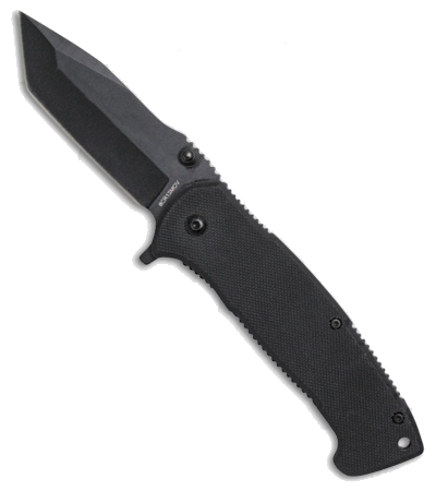 product image for ABKT 012 Black G-10 Spring Assisted Liner Lock Knife