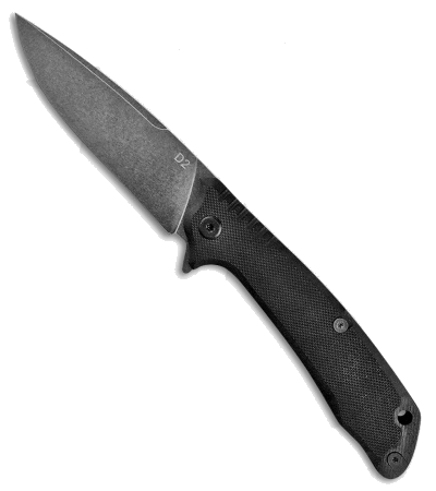 product image for ABKT Elite Shadow Scavenger Black G-10 Handle D2 Drop Point Blade Folding Knife