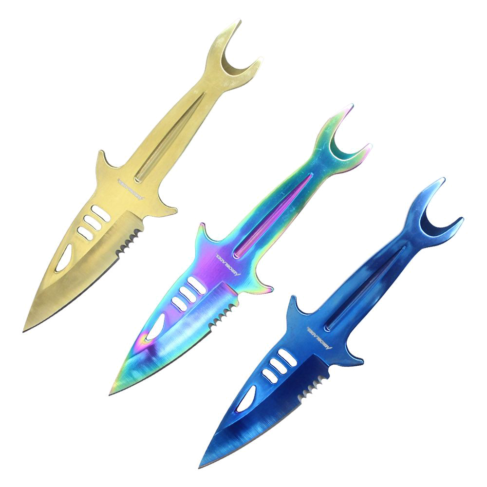 product image for Aeroblades Rainbow Shark Bite Thrower Set Gold AB 12 M