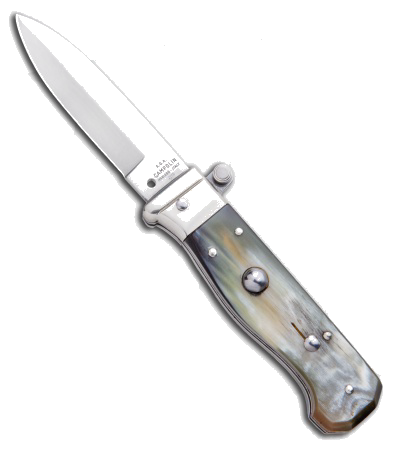 product image for AGA Campolin Piccolo Italian Stiletto Automatic Knife Brazilian Horn - Model 2.8