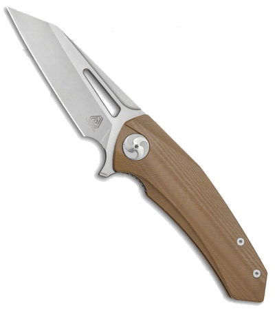 product image for Aiorosu Tornado AT-03 Tan G-10 Handle Stonewash Wharncliffe Blade Flipper Knife