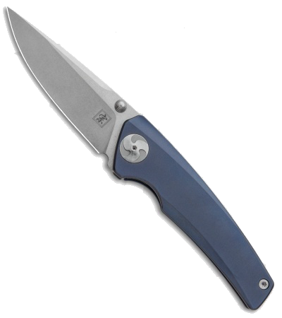 product image for Aiorosu Zong Blue Titanium Frame Lock Knife AZ-04