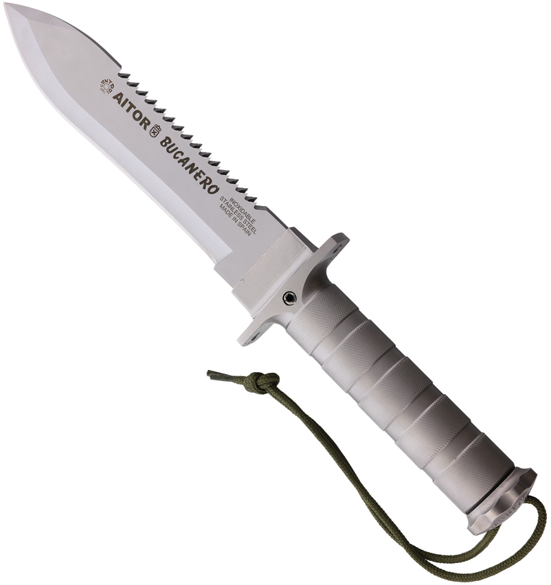 product image for Aitor Bucanero Silver Fixed Blade Knife with Survival Kit