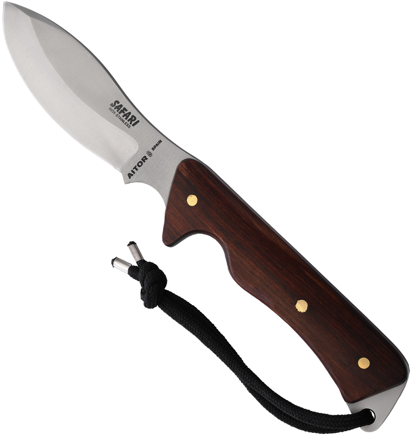 product image for Aitor Safari Jr Brown Wood Handle Fixed Blade 3.5