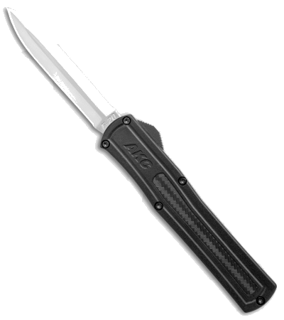 product image for AKC F-20 OTF Automatic Knife Black Carbon Fiber 3.55" Satin