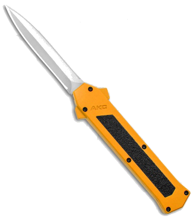 AKC F-16 OTF Automatic Knife Black with Orange Button product image