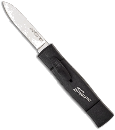 product image for AKC Minion Concord OTF Black Aluminum Spear Point Automatic Knife