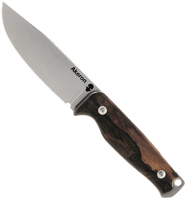 product image for Akeron Ekinox V3 Black Ziricote Wood Handle Fixed Blade Knife N690