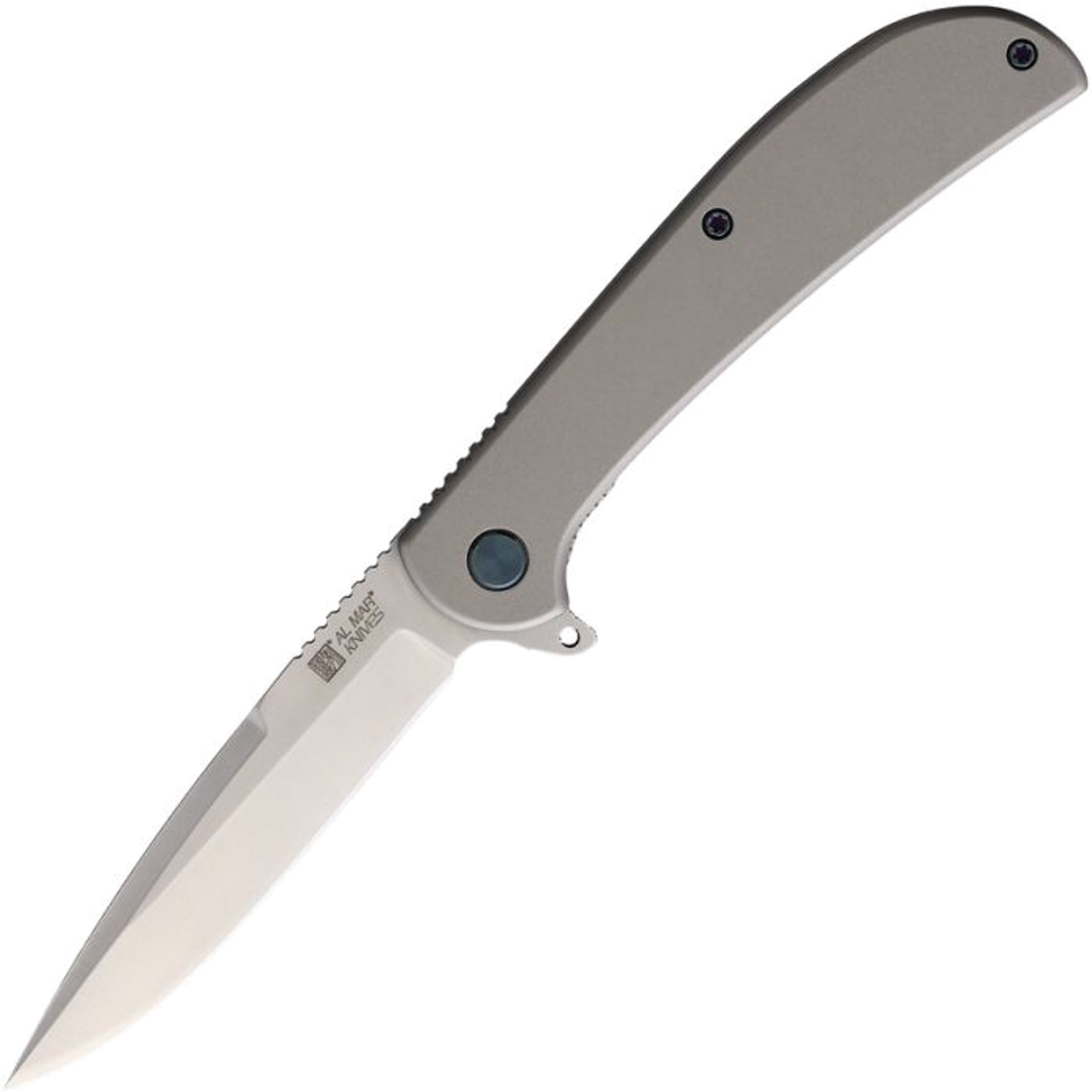 product image for Al Mar Ultra-Thin Gray AMK4117 2.7" D2 Blade, 420 Stainless Steel Handle
