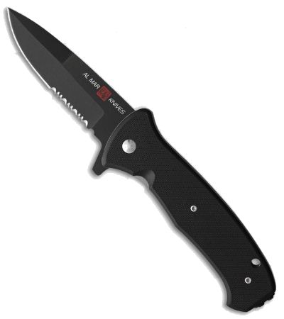 product image for Al Mar SERE 2020 Black G-10 Handle Black Combo Edge Blade