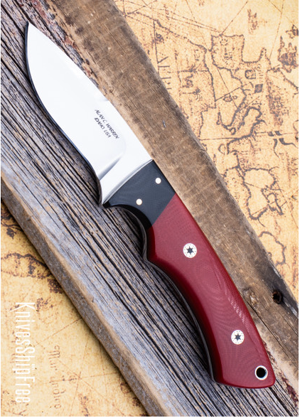 product image for Alan Warren Custom Knives 2567 Red G10 with Black G10 Liners and Bolsters