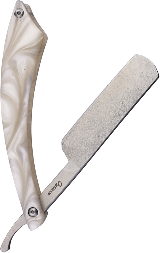 product image for Albainox Pearl-Look Handle Damascus Pattern Folding Knife