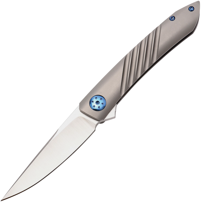 product image for Alliance Designs Anchovy Gray Titanium Framelock Knife