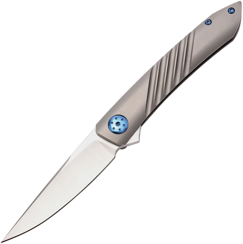 Alliance Designs Anchovy Gray Titanium Framelock Knife product image