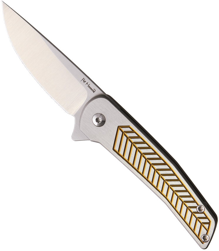 product image for Alliance Designs Scout Framelock Gold Titanium Handle 3.25"