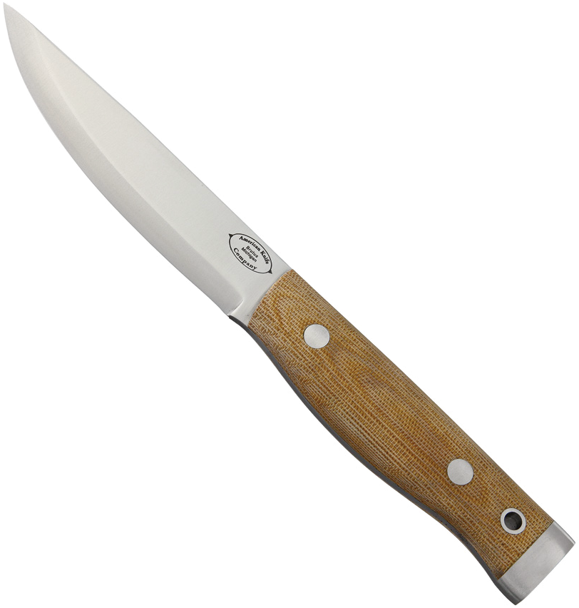 product image for American Knife Company Forest II Natural Canvas Micarta 5" A2 Tool Steel Blade