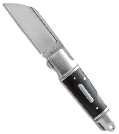product image for Andre De Villiers Pocket Butcher LB Ebony Wood D2 Satin Finish Lockback Knife