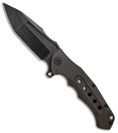 product image for Andre De Villiers Rike Knife Ronin R1 Hybrid Frame Lock Green G-10 Black CPM-S35VN