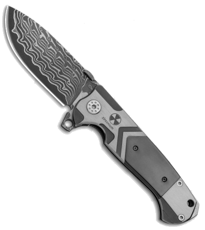 product image for Andre De Villiers TrailBoss Flipper Titanium Zirconium Damascus