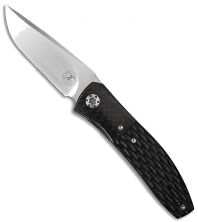 product image for Andre Thorburn L45 Flipper Black G-10 Carbon Fiber Satin Blade Knife