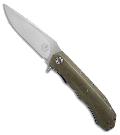 product image for Andre Thorburn L51 Olive Green G-10 Flipper Knife