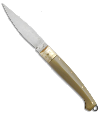 product image for Antonini Knives Small Pattada Sim Horn Friction Lock Knife 3.1" Satin Blade