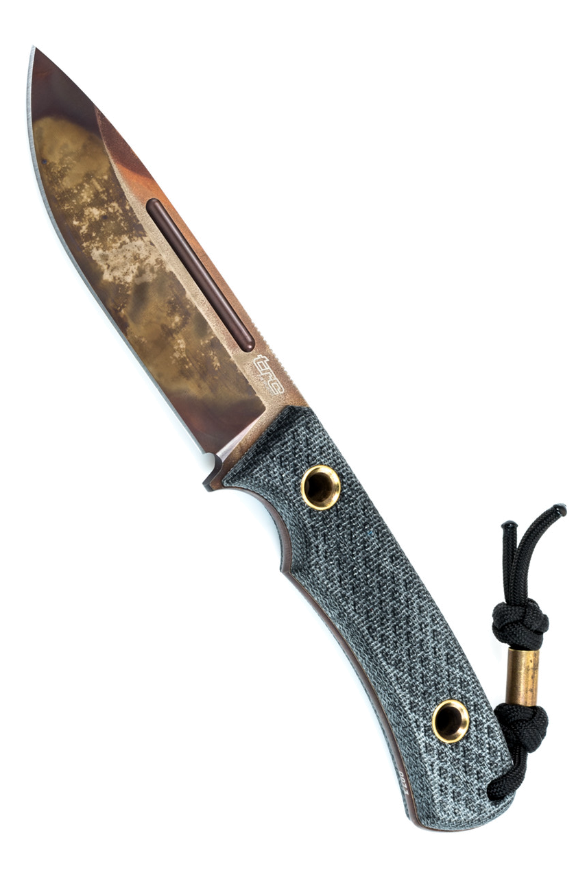 product image for Apoc K-1S Black Canvas Micarta Elmax Steel with Apocalyptic Finish