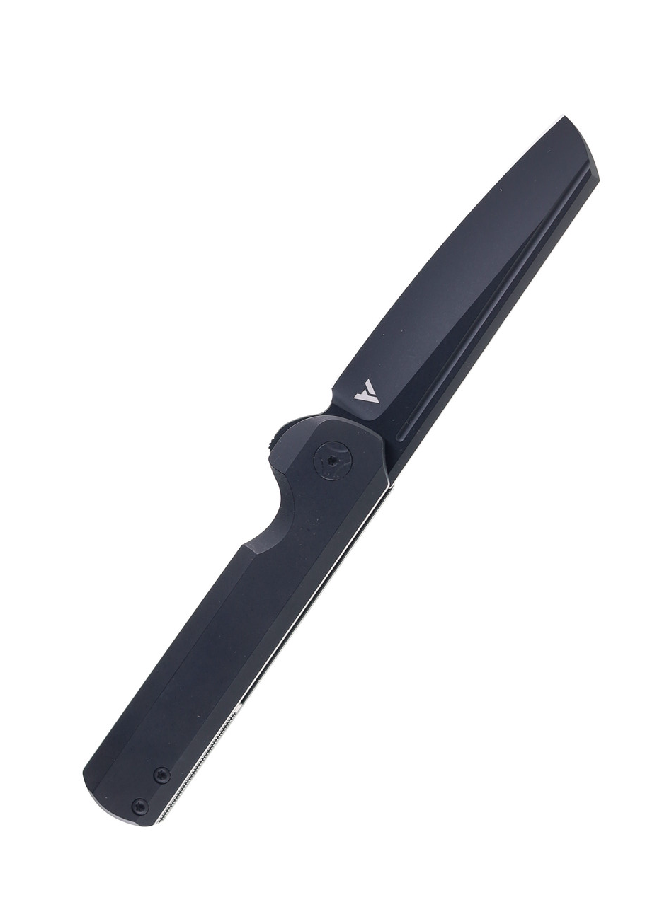 product image for Arcform Slimfoot Black Titanium Handle M390 Plain Black Blade Folding Knife ARCCFB