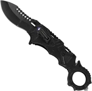 product image for Armory-Replicas Black Special Forces Tactical Emergency Pocket Knife with Flashlight