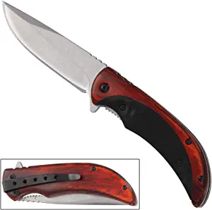 product image for Armory Replicas Ash Woods Spring Assist Pocket Knife with Wood Handle