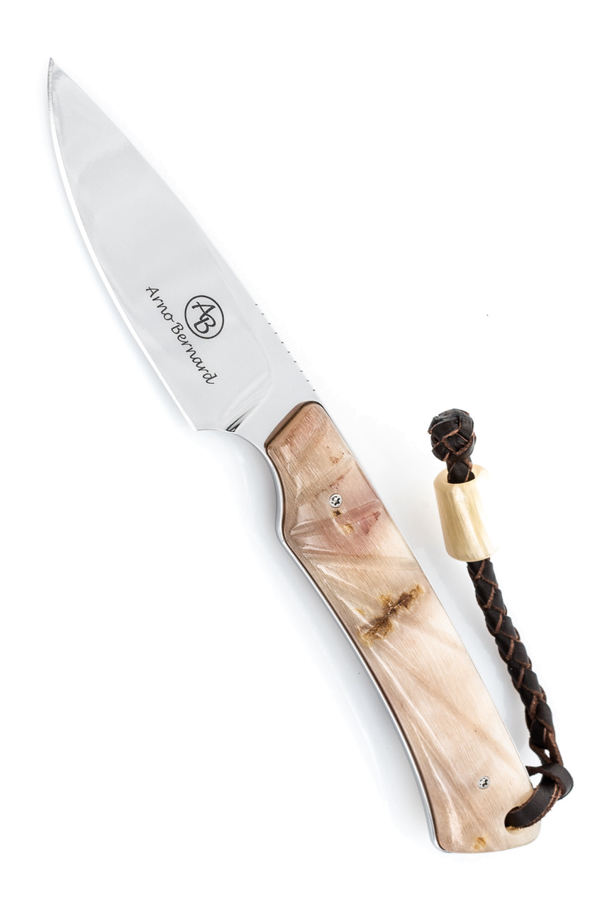 product image for Arno Bernard Marmoset 7104 Sheep Horn Fixed Blade Knife