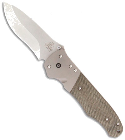 product image for ARS Titanium Utility Folding Knife Black Micarta Stonewash Plain Blade