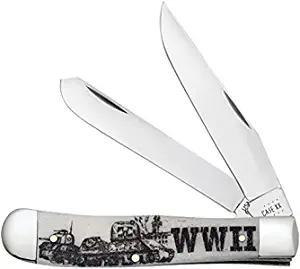 product image for Artist-Unknown Natural Bone Trapper 6254 SS Pocket Knife 50950 WWII War Series