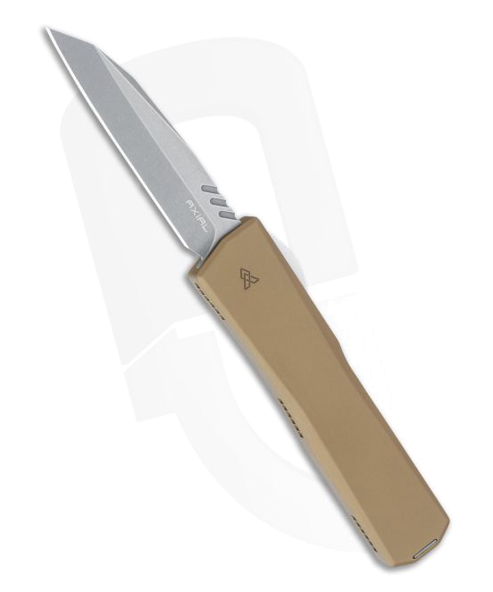 product image for Axial Shift Wharncliffe Stonewashed Tan OTF Automatic Knife
