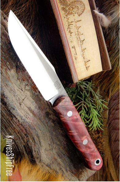 product image for Bark River Knives Ultralite Field Knife CPM 3V Cherry Pink Maple Burl