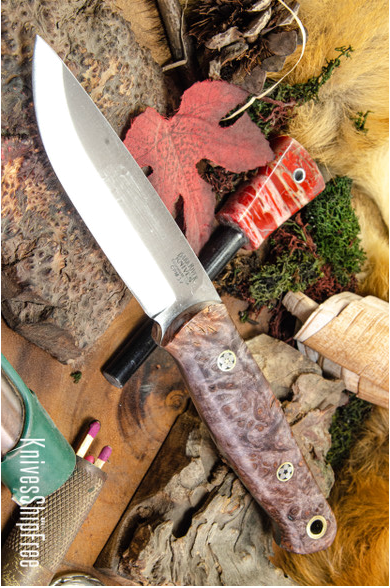 product image for Bark River Knives Bushcrafter II Gray Maple Burl Mosaic Pins