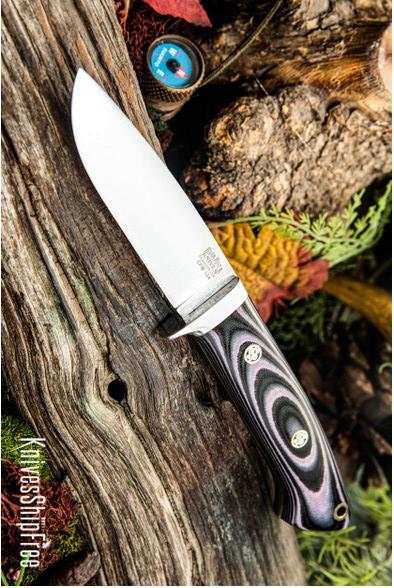 product image for Bark River Knives Bobcat Hunter CPM 154 Black G10 Lime Liner Mosaic Pins
