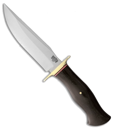 product image for Bark River Vest Pocket Bowie C Black Canvas Micarta A-2 Fixed Blade Knife