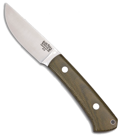 product image for Bark River Woodland A2 Tool Steel Green Canvas Micarta Fixed Blade Knife