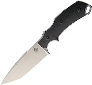 product image for Bastinelli Creations Black RED V 2 Fixed Blade N690Co Stainless