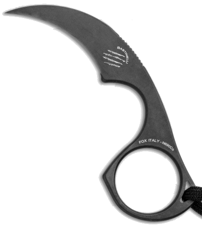 Bastinelli Creations Diagnostic Karambit Neck Knife Black N690C Stainless Steel