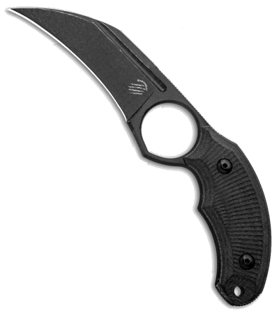 Bastinelli Creations Black HARPY Karambit Fixed Blade G-10 Handle