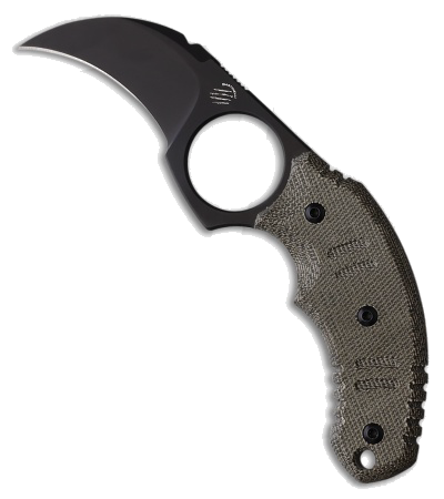 product image for Bastinelli Creations Ligament Karambit Fixed Blade Knife Green Micarta 2 PVD